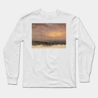 Sunset over the Catskills by Frederic Edwin Church Long Sleeve T-Shirt